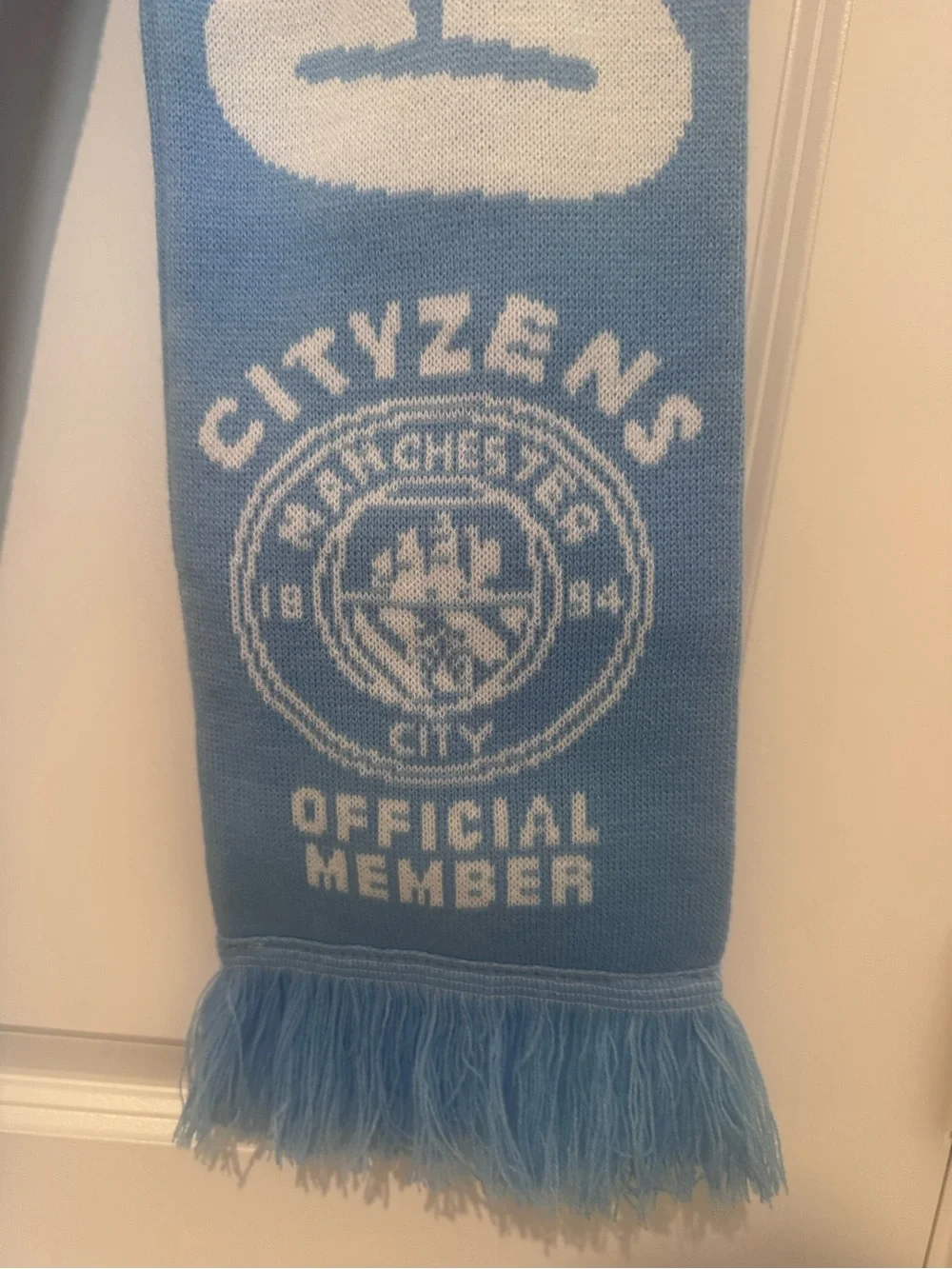 NWOT Citizen light blue and white 'Citizens Official Member' scarf